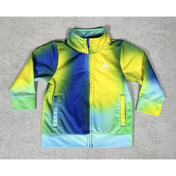 adidas Other - Adidas Baby Toddler ombré full-zip track jacket Blue Yellow Green 12 Months (B7)